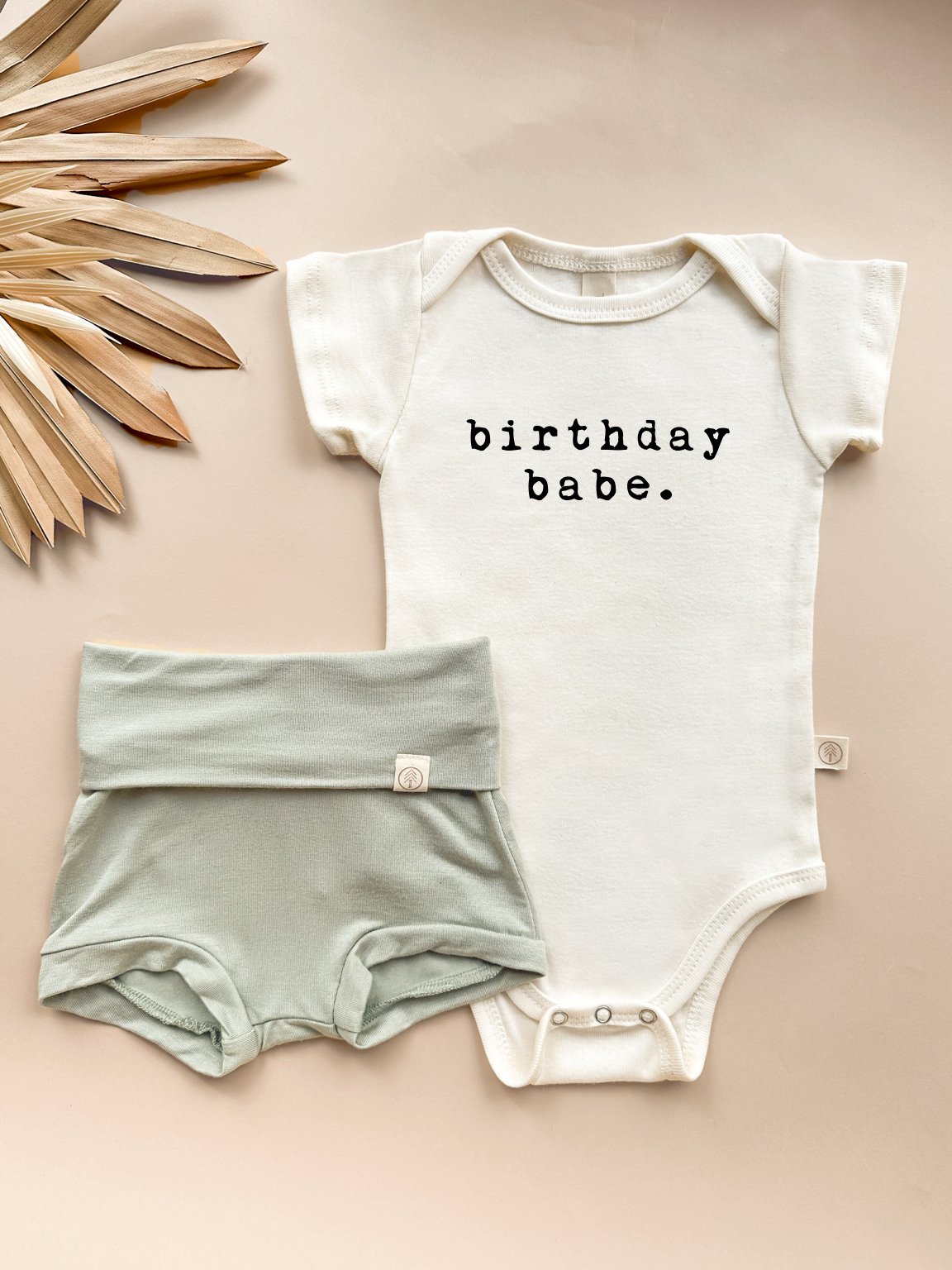 Birthday Babe - Bundle Sage Bloomers Outfit Set - Tenth &amp; Pine - Baby Gift Sets