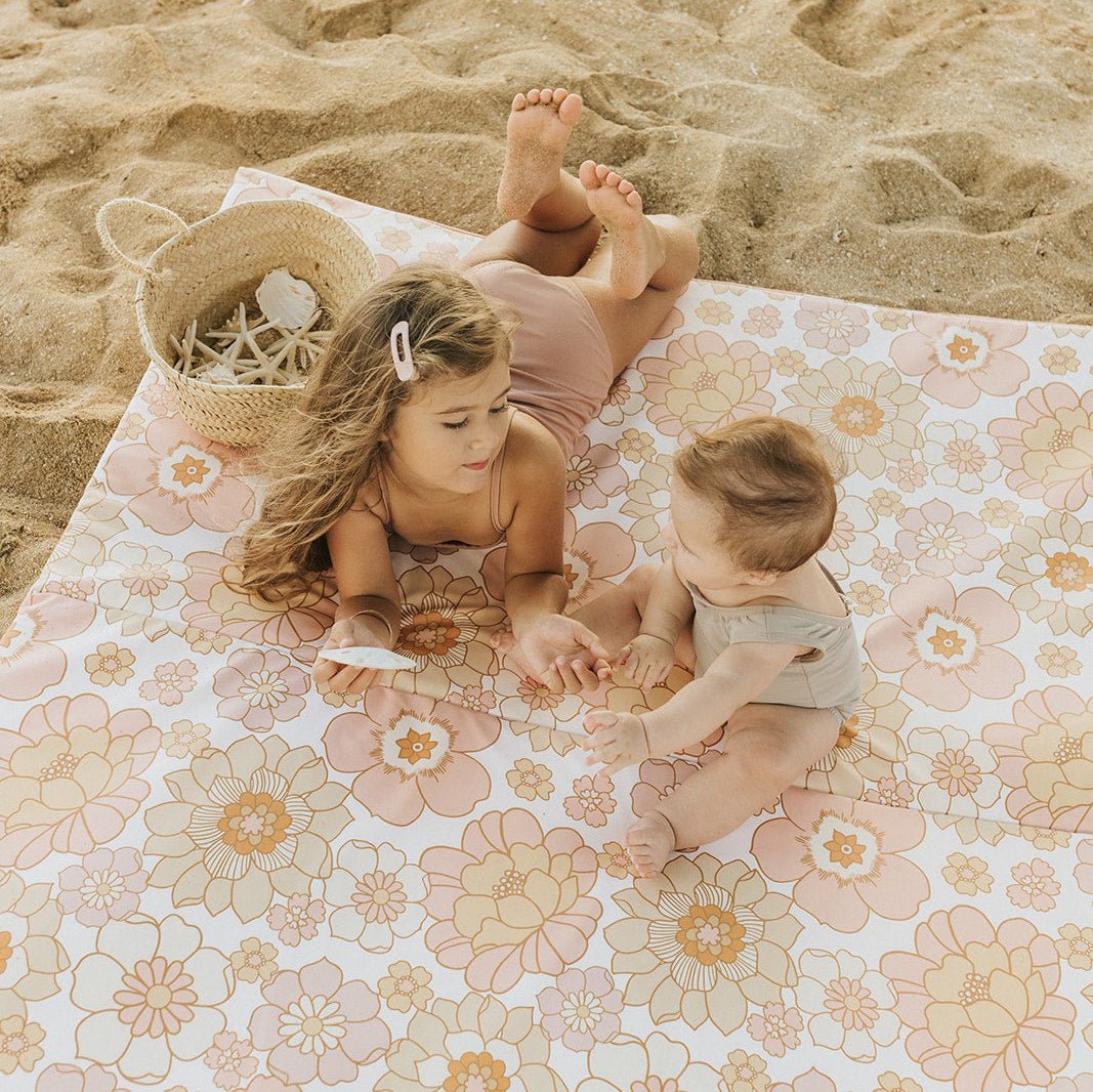 Blooms Vegan Leather Mat - Tenth &amp; Pine - Vegan Leather Padded Mat - Mega