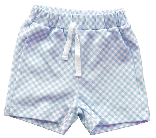 Blue Gingham Shorts - Tenth & Pine - Shorts - 12 - 18mo