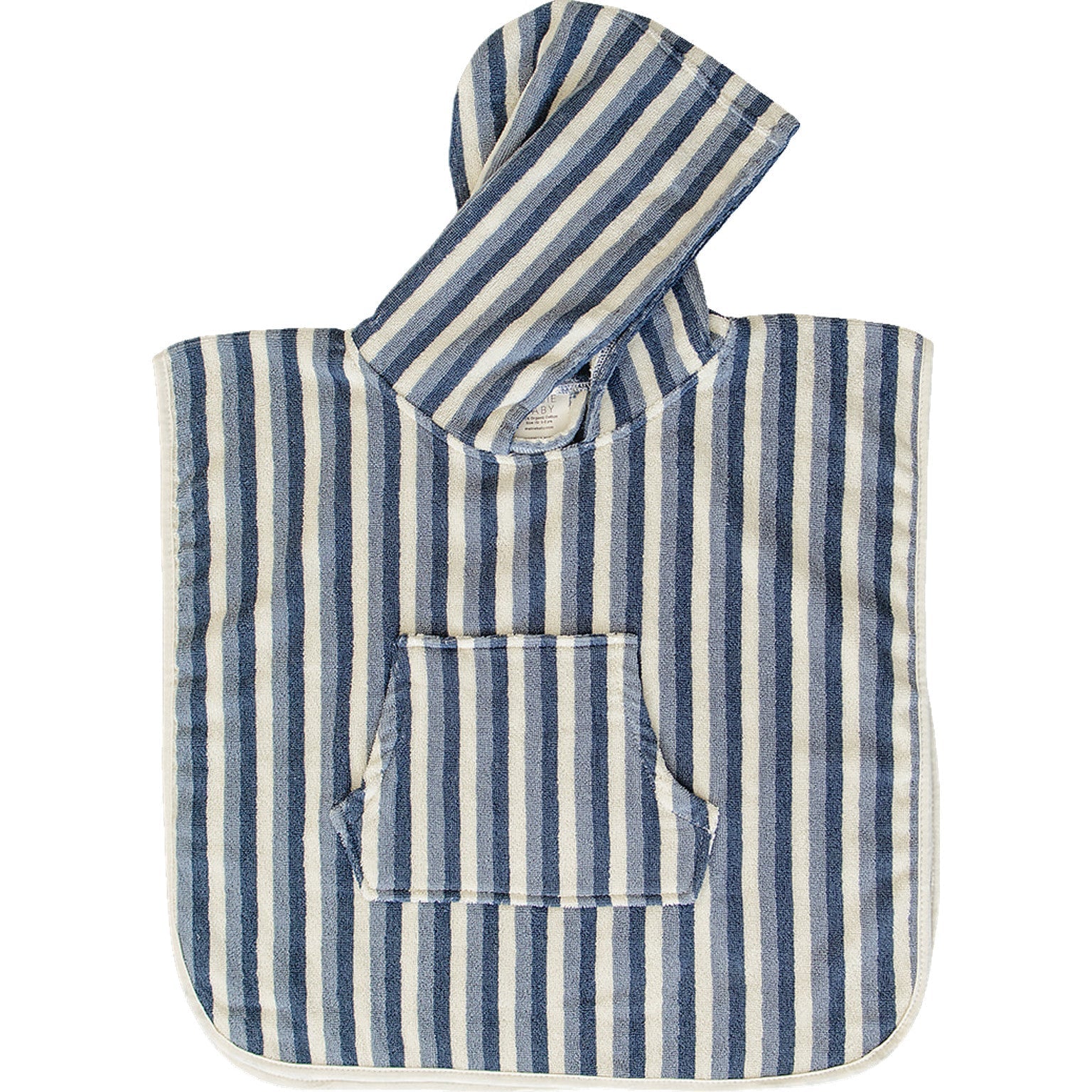 Blue Stripe Organic Cotton Beach Poncho - Tenth & Pine - (S) 1 - 2Y - Mebie Baby