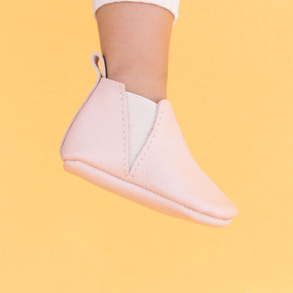 Blush Chelsea Boot Baby Shoe - Tenth &amp; Pine - Chelsea Boot - Soft Sole - 1