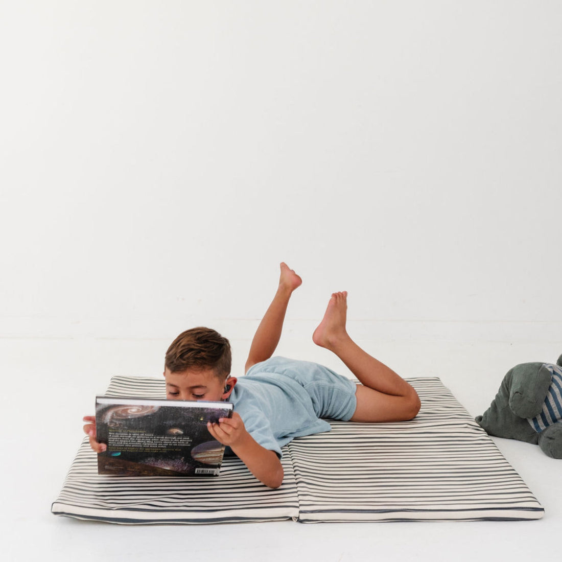 Bold Stripe Vegan Leather Mat - Tenth &amp; Pine - Vegan Leather Padded Mat - Standard