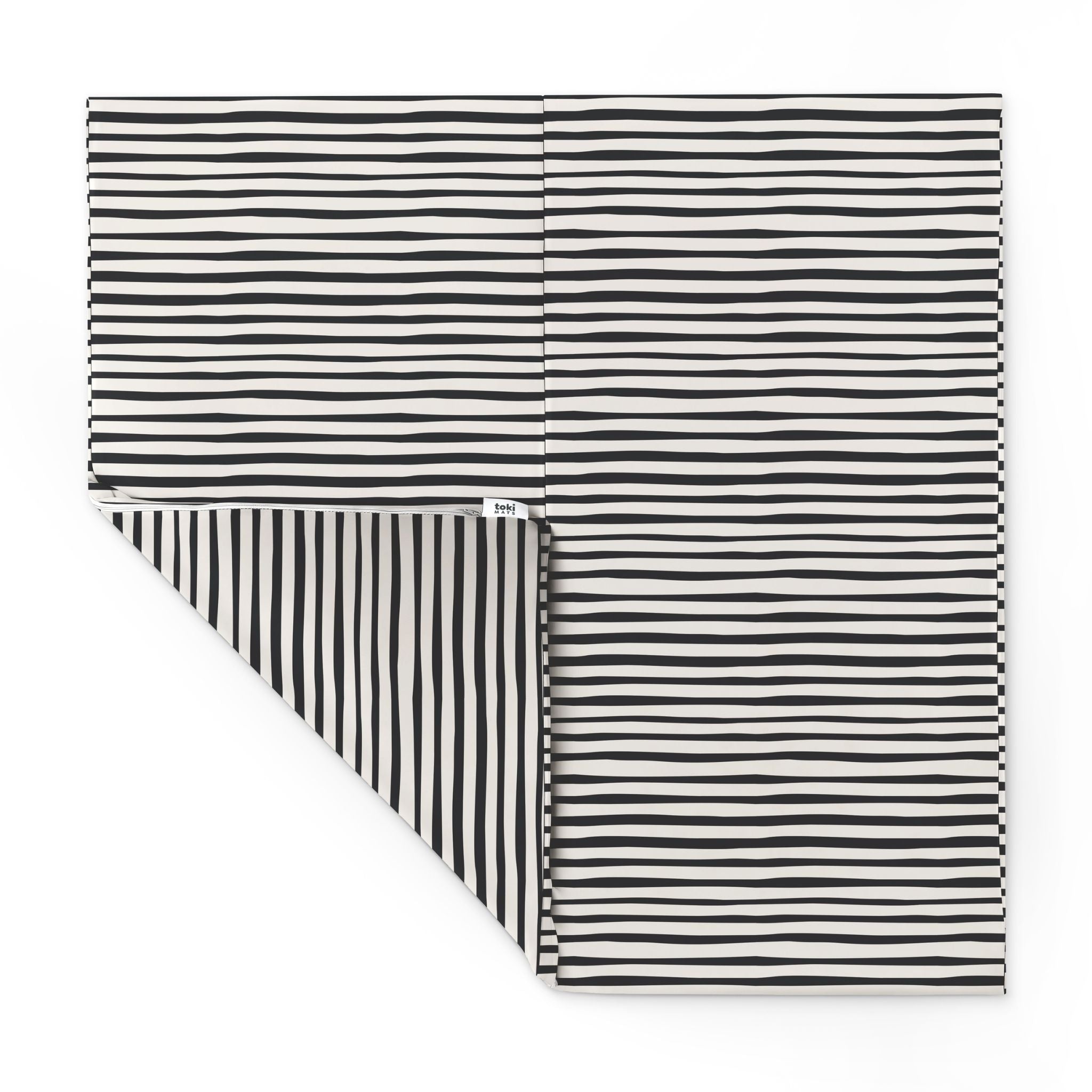 Bold Stripe Vegan Leather Mat - Tenth &amp; Pine - Vegan Leather Padded Mat - Standard