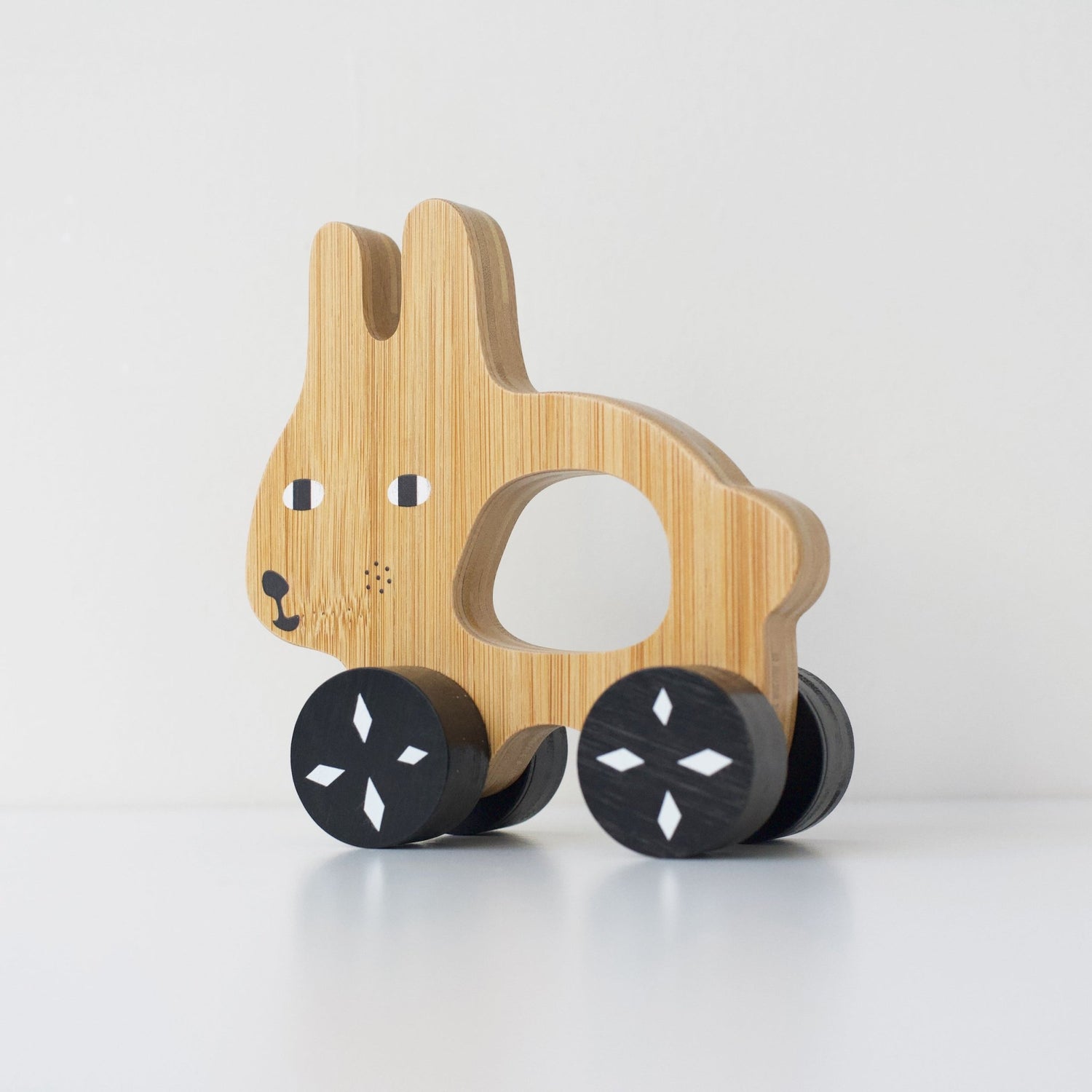 Bunny Push Wooden Toy - Tenth &amp; Pine - Wood + Bamboo Toys - 