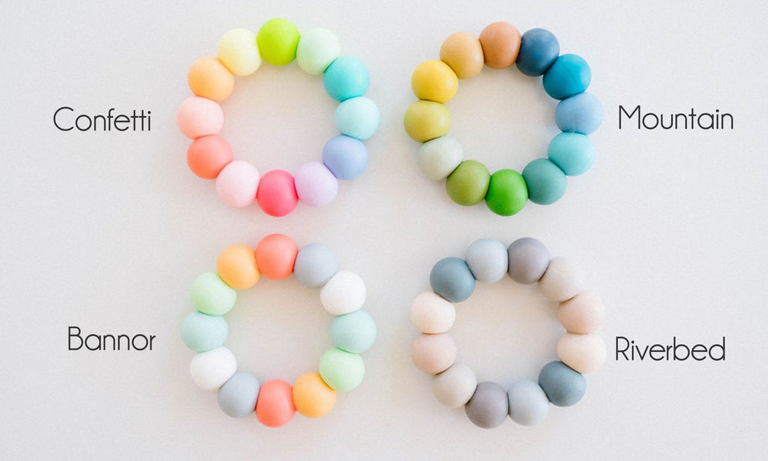 Bunny Wooden Grasping Toy with Teething Beads - Tenth & Pine - Grasping Toy -