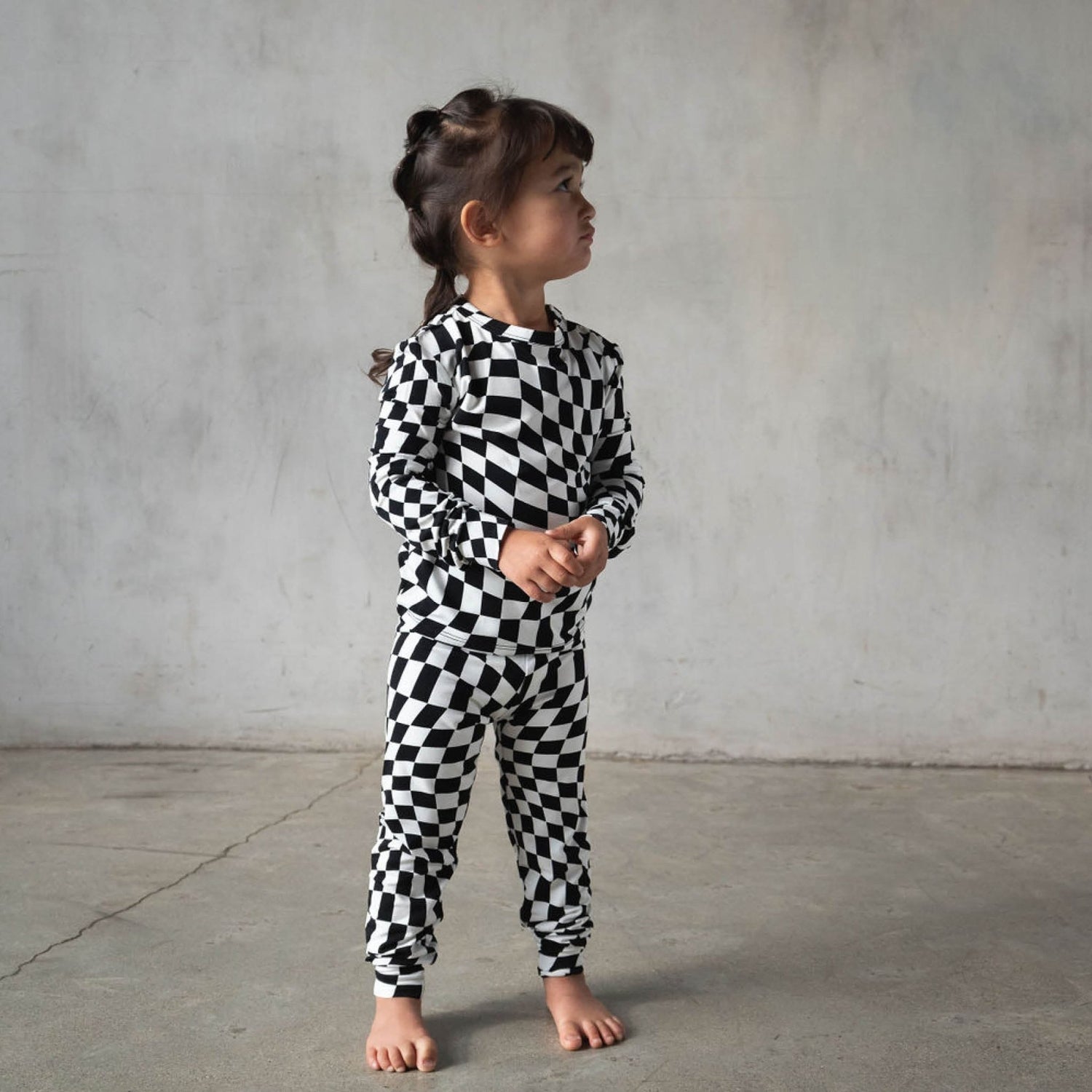 B&amp;W Wavy Checker | Bamboo Two Piece Set - Tenth &amp; Pine - Apparel - 18 - 24M