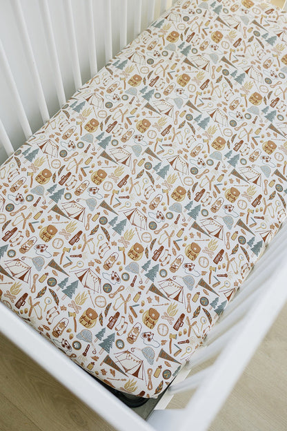 Camping Trip Bamboo Stretch Crib Sheet - Tenth &amp; Pine - 