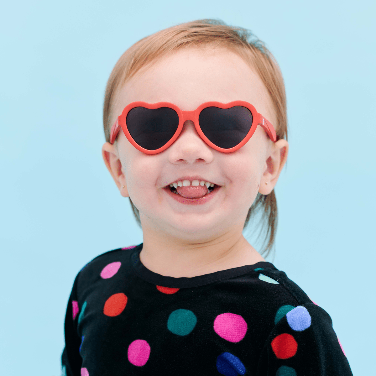 Candy Apple Heart | Smoke Lenses - Tenth & Pine - Sunglasses - Ages 0 - 2 - Limited Edition Heart - Babiators Sunglasses