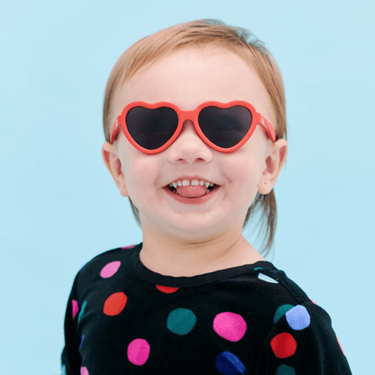 Candy Apple Heart | Smoke Lenses - Tenth & Pine - Sunglasses - Ages 0 - 2 - Limited Edition Heart - Babiators Sunglasses