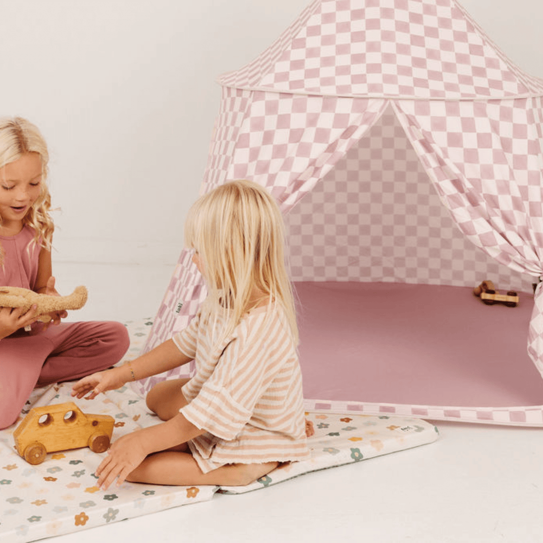 Checker Gumdrop Play Tent - Tenth & Pine - Play Tent -