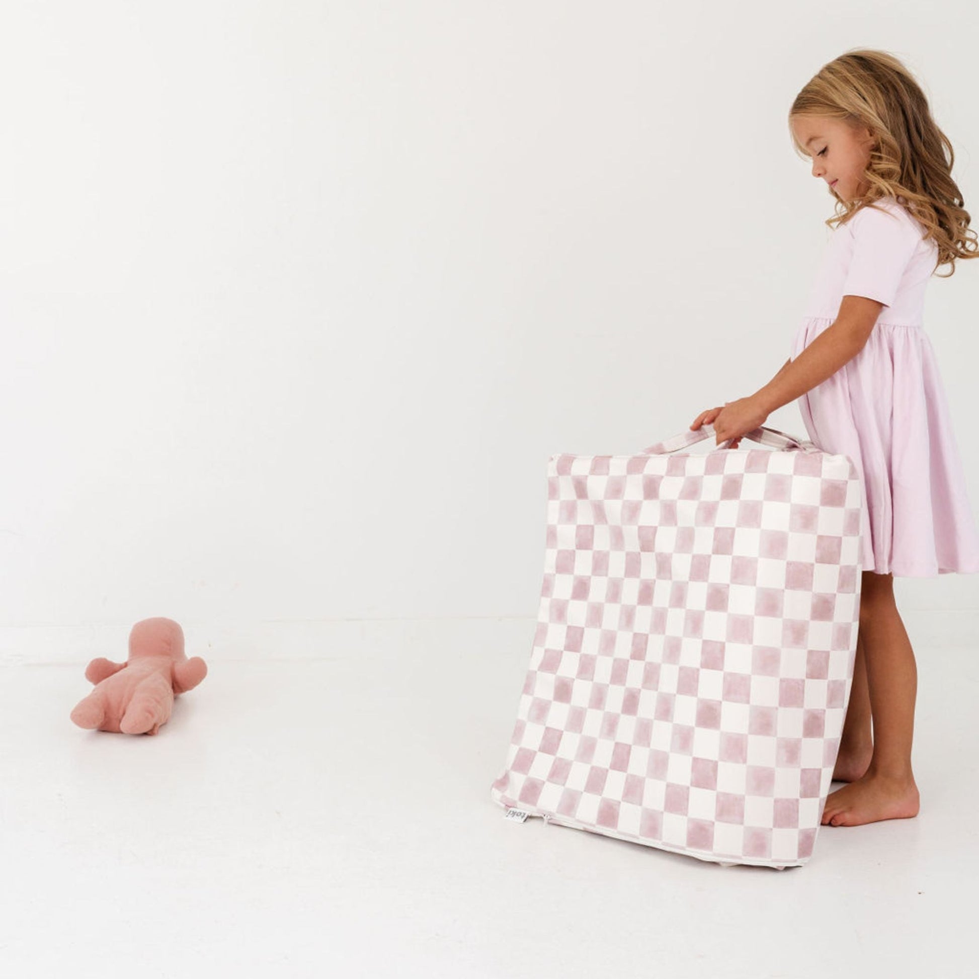 Checker Gumdrop Vegan Leather Mat - Tenth & Pine - Vegan Leather Padded Mat - Standard