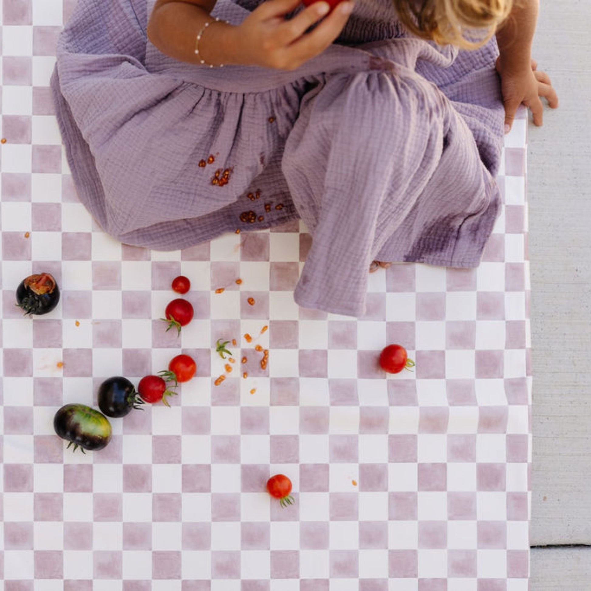 Checker Gumdrop Vegan Leather Mat - Tenth & Pine - Vegan Leather Padded Mat - Mega