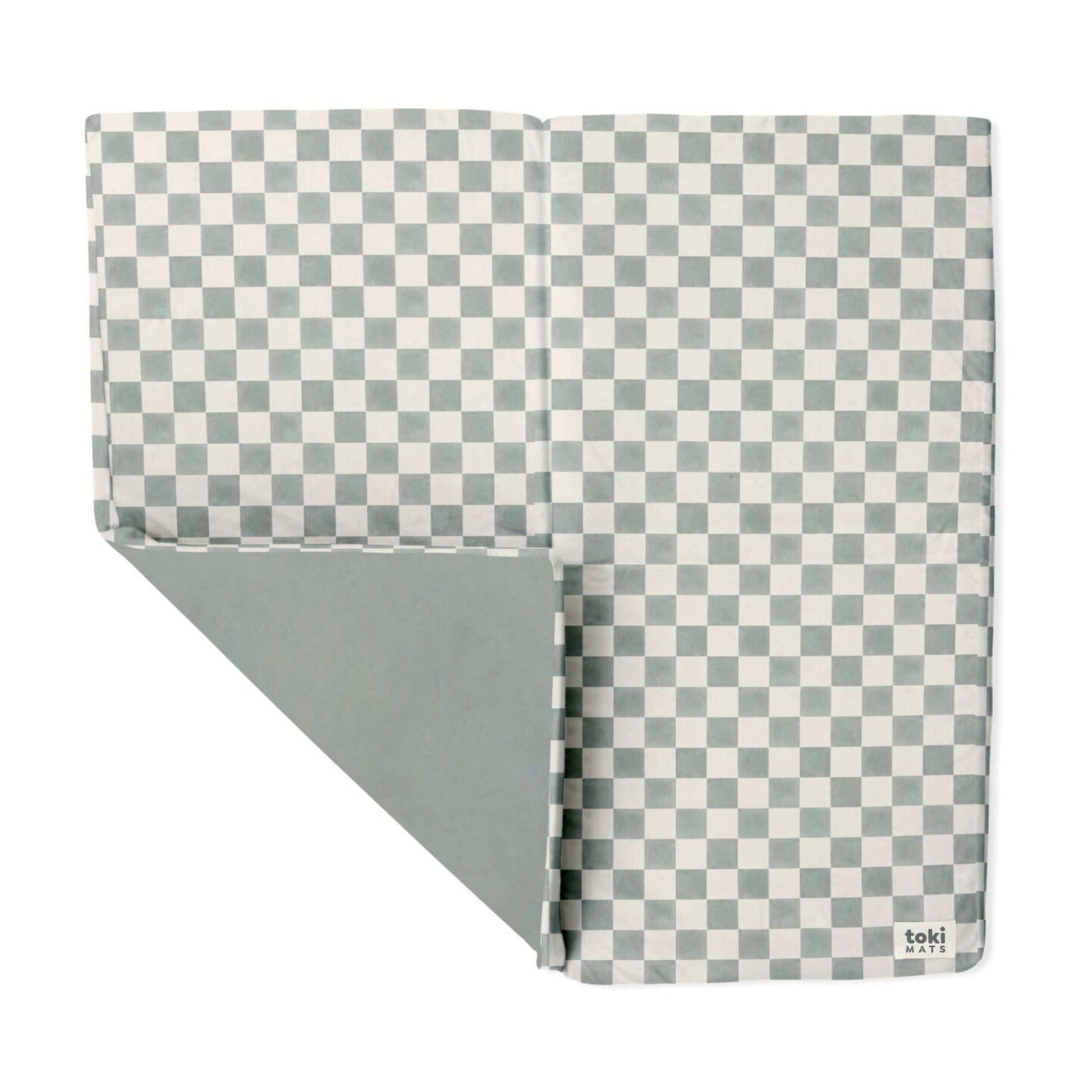 Checker Matcha Organic Cotton Mat - Tenth & Pine - Organic Cotton Padded Mat - Standard