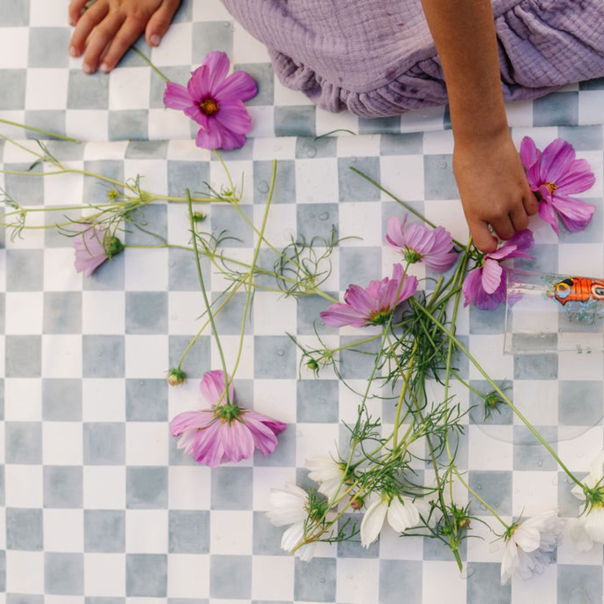 Checker Matcha Vegan Leather Mat - Tenth &amp; Pine - Vegan Leather Padded Mat - Epic