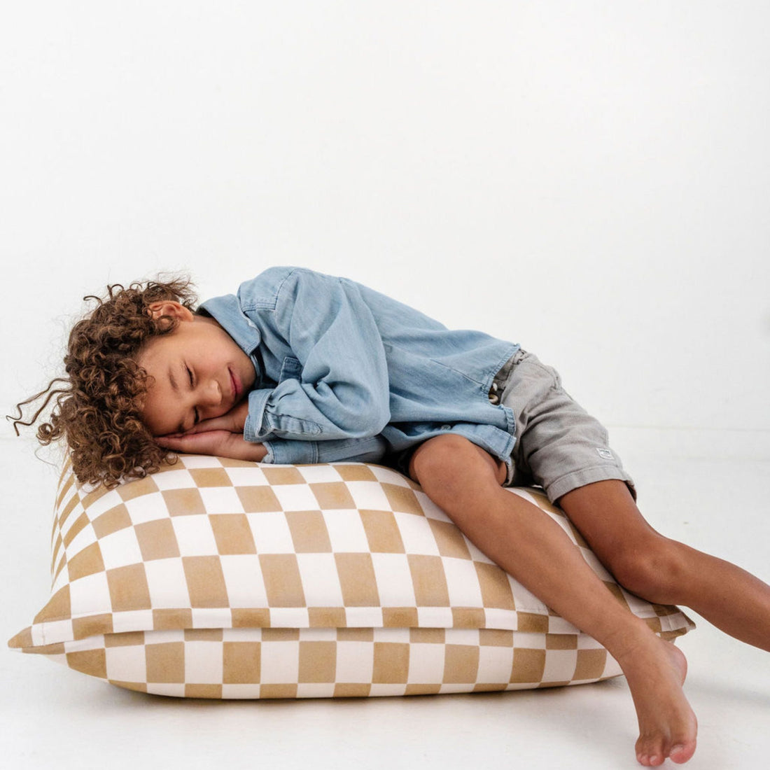 Checker Toffee Bean Bag - Tenth &amp; Pine - Bean Bag - 