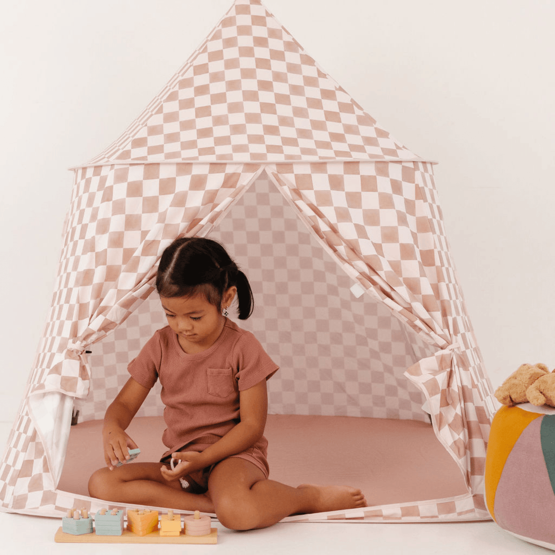 Checker Toffee Play Tent - Tenth & Pine - Play Tent -
