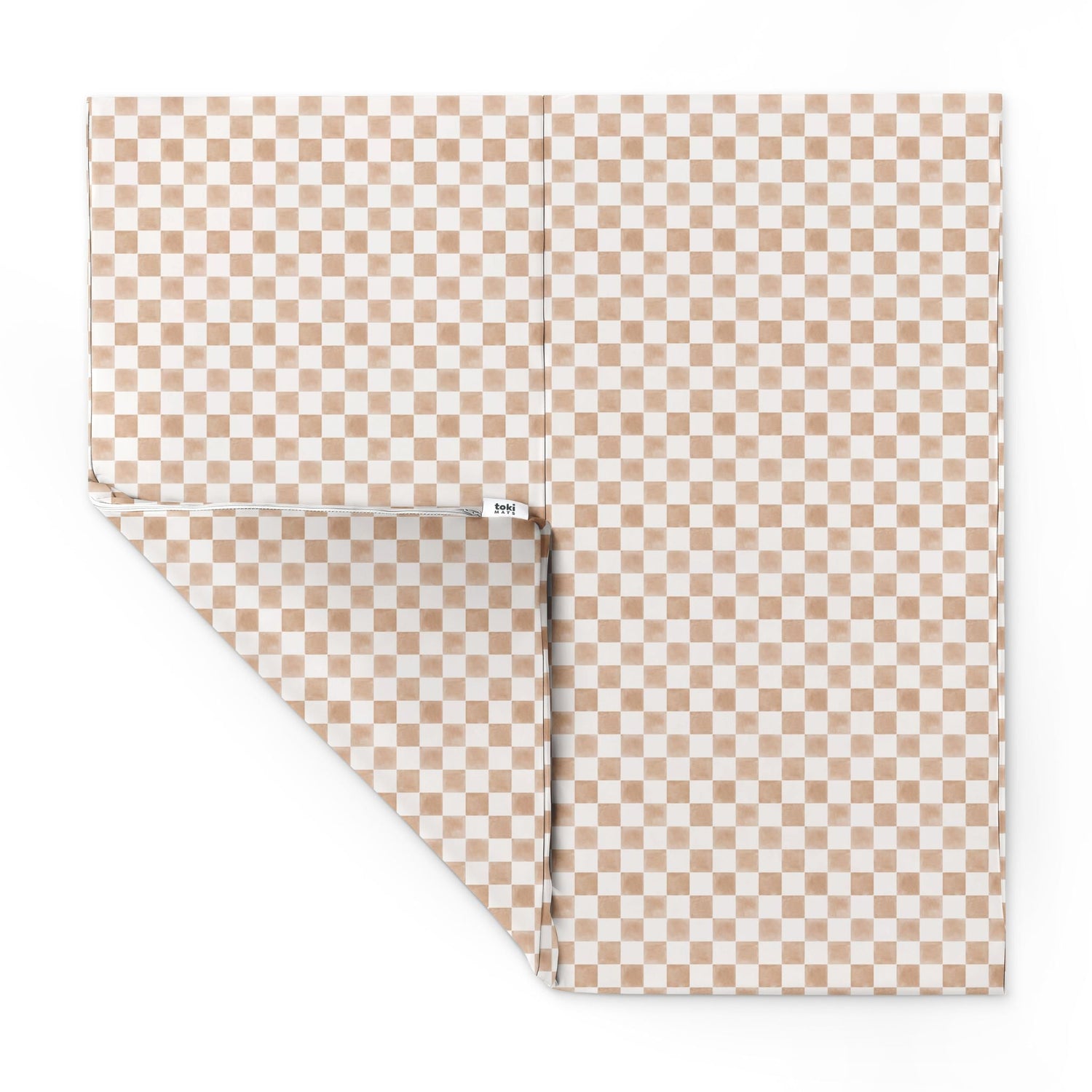 Checker Toffee Vegan Leather Mat - Tenth &amp; Pine - Vegan Leather Padded Mat - Mega