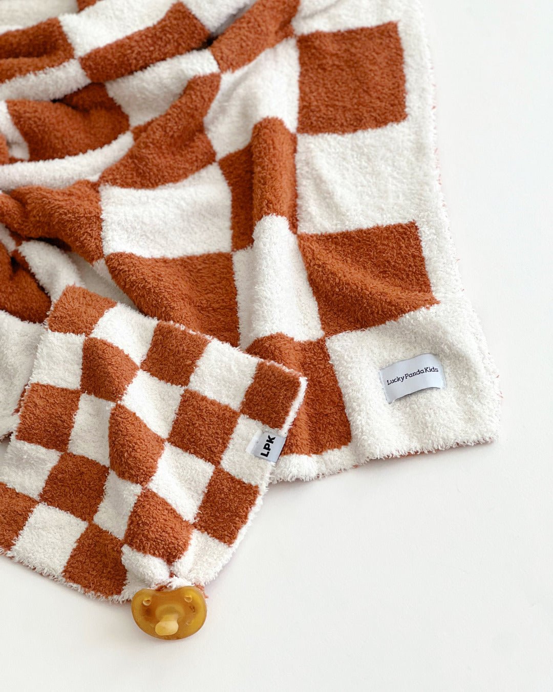 Checkered Plush Blanket | Copper - Tenth &amp; Pine - Plush Blanket - 