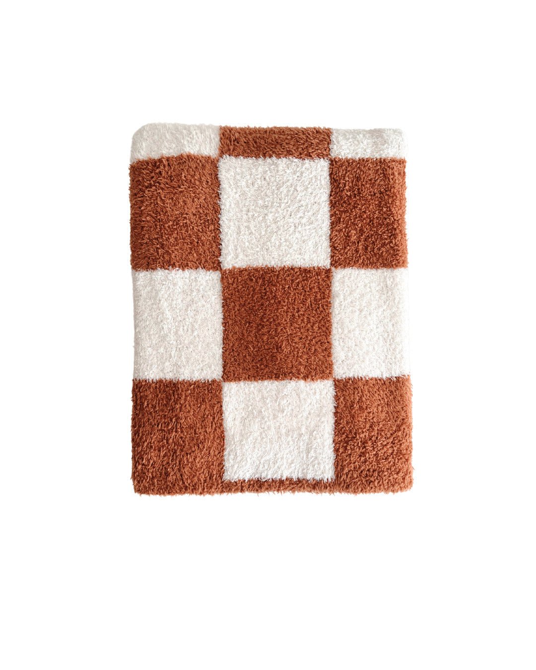 Checkered Plush Blanket | Copper - Tenth &amp; Pine - Plush Blanket - 