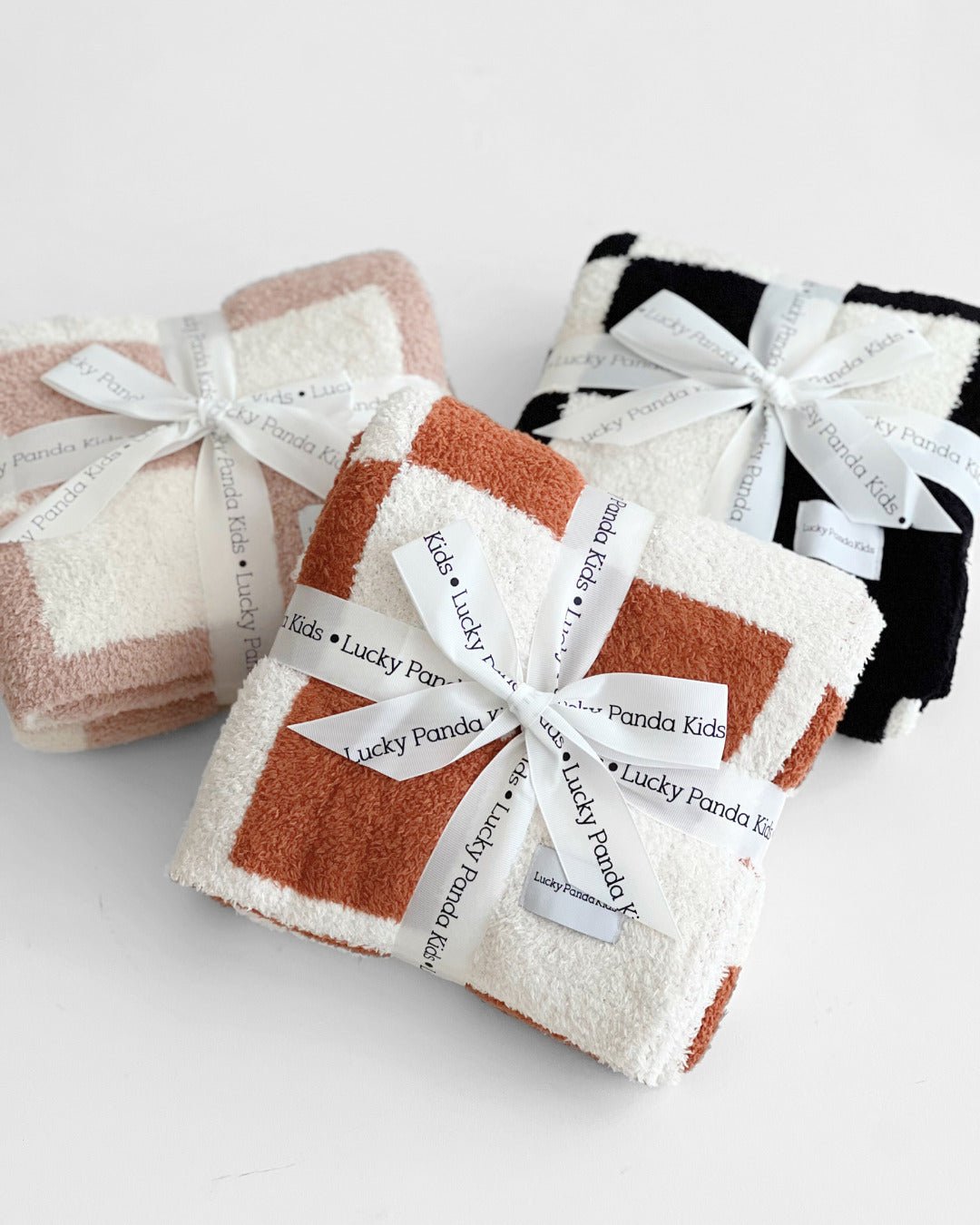 Checkered Plush Blanket | Copper - Tenth &amp; Pine - Plush Blanket - 