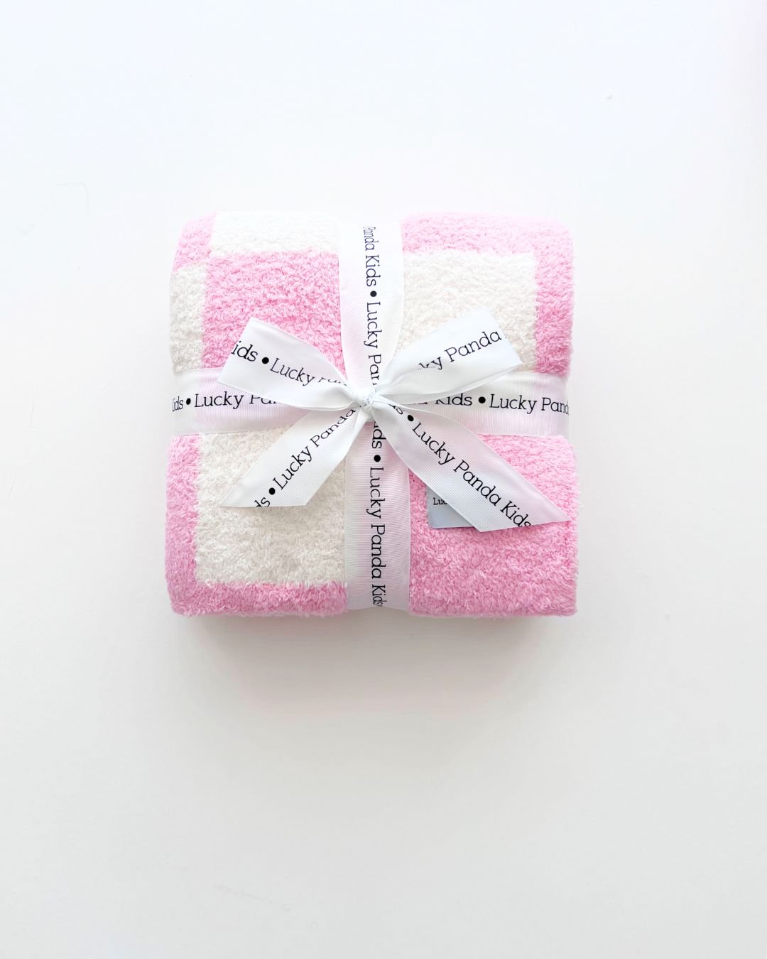 Checkered Plush Blanket | Pink - Tenth &amp; Pine - Plush Blanket - 