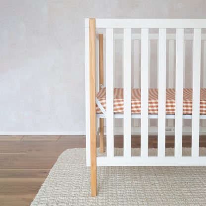 Chocolate Gingham | Bamboo Crib Sheet - Tenth &amp; Pine - Crib sheets - Standard