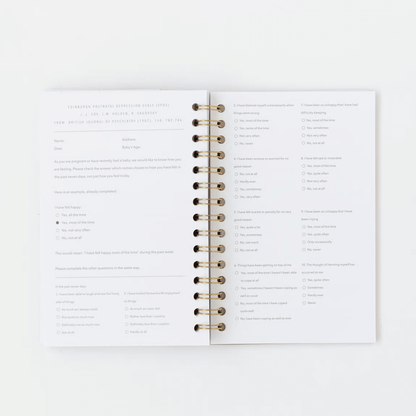 Coil - Bound Postpartum Journal (Cashew) - Tenth & Pine - 