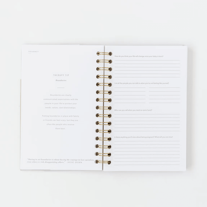 Coil - Bound Postpartum Journal (Cashew) - Tenth & Pine - 