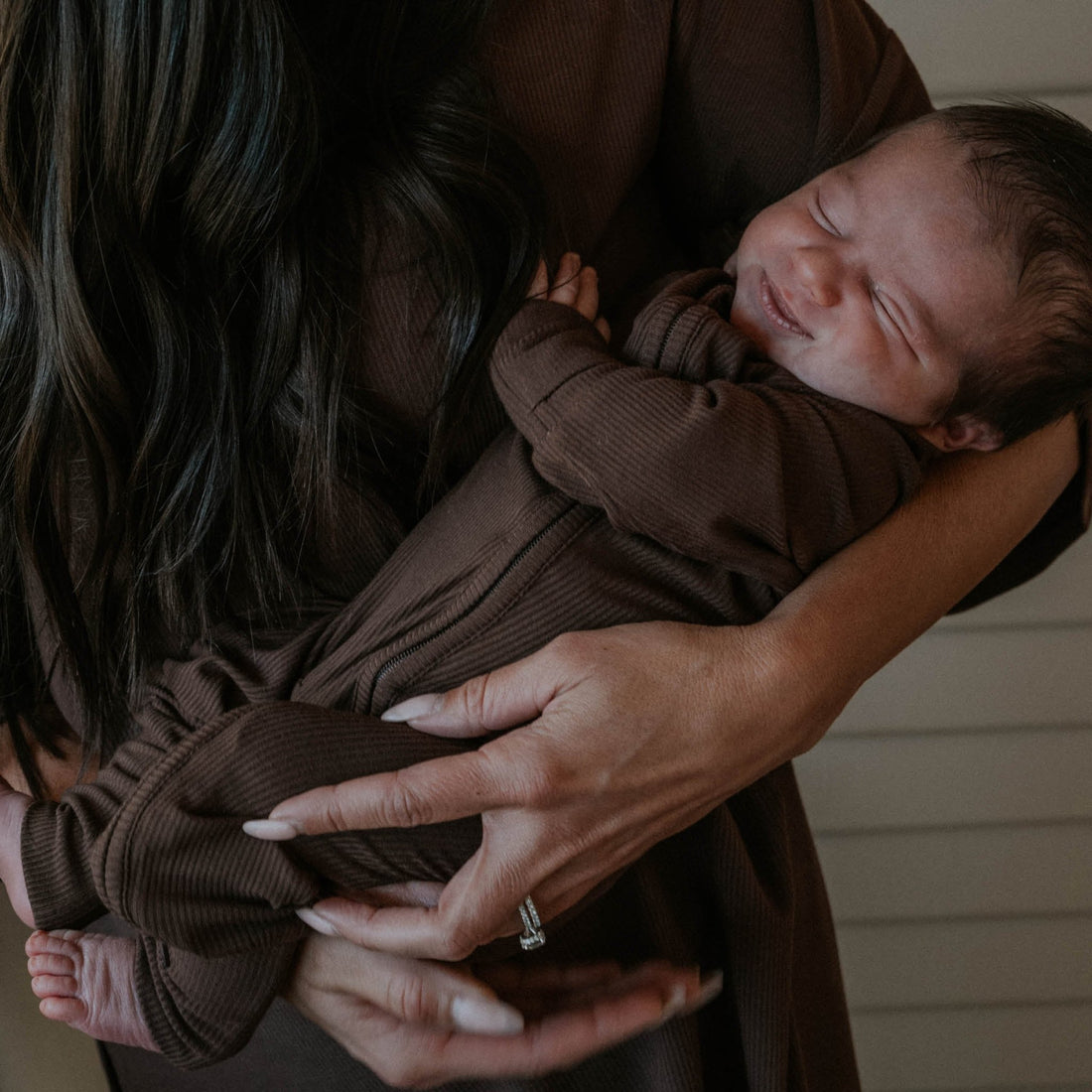 Cowboy Coffee | Ribbed Bamboo Zip Romper - Tenth &amp; Pine - Apparel - Newborn