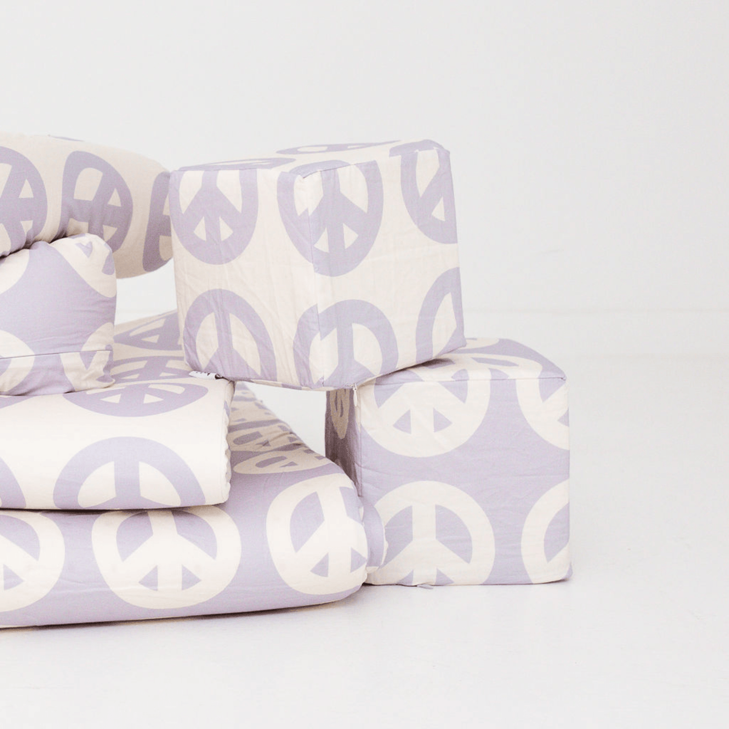 Cream Peace Sign Play Cube - Tenth &amp; Pine - Play Cube - 