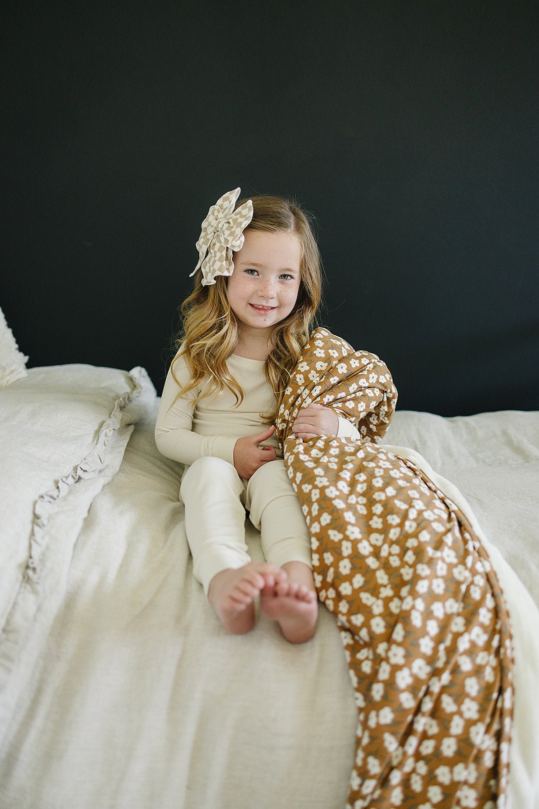 Cream Ribbed Bamboo Cozy Set - Tenth &amp; Pine - Bamboo 2 Piece PJ - 6 - 12 - Mebie Baby