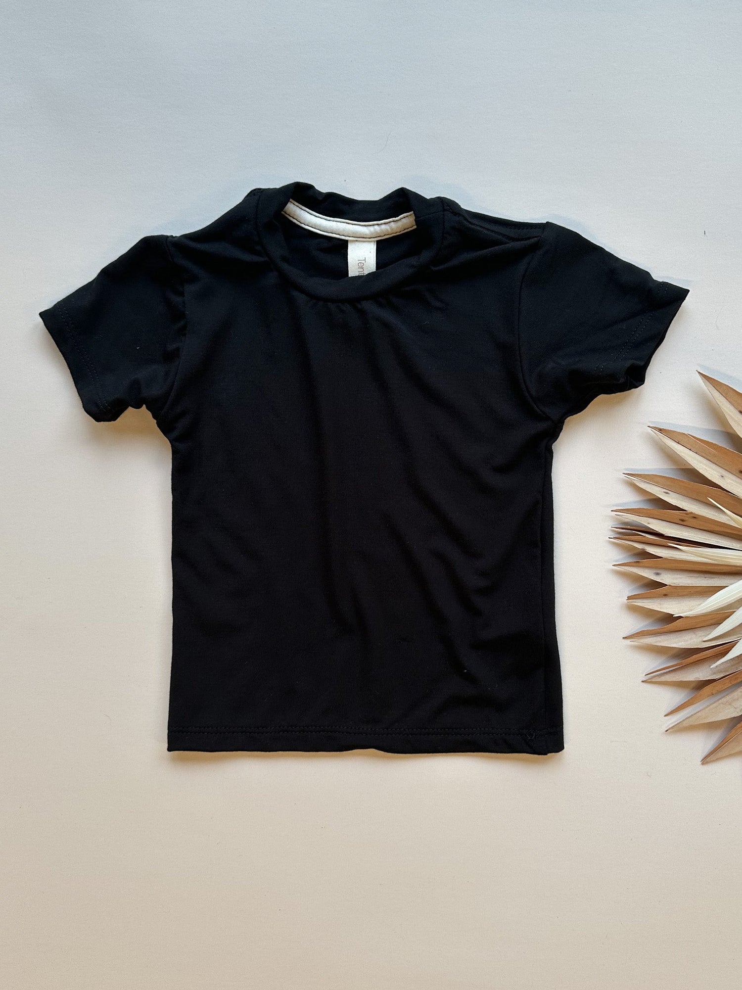 Crew Neck Essential Tee | Baby &amp; Toddler | Luxury Bamboo | Black - Tenth &amp; Pine - Bamboo Tee