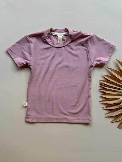 Crew Neck Essential Tee | Baby &amp; Toddler | Luxury Bamboo | Dusty Pink - Tenth &amp; Pine - Bamboo Tee