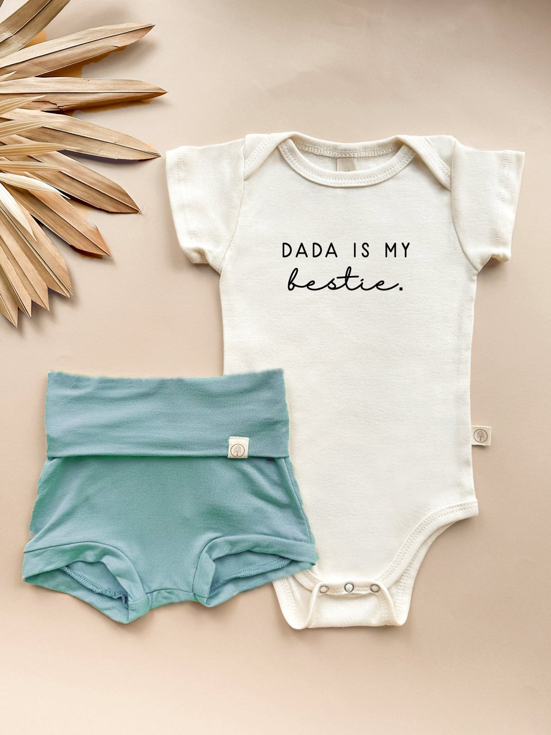 Dada is my Bestie - Bundle Seafoam Bloomers Outfit Set - Tenth &amp; Pine - baby outfits