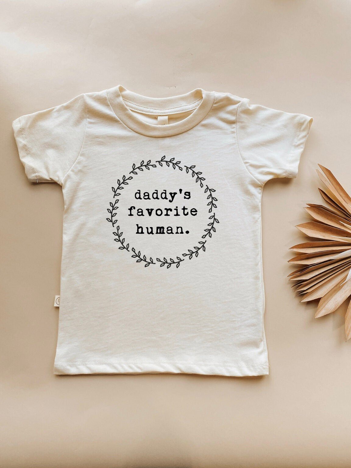 Daddys Favorite Human Organic Tee for Kids, Organic Kids T-shirt, Kids Graphic Tee, Organic Cotton, Children&