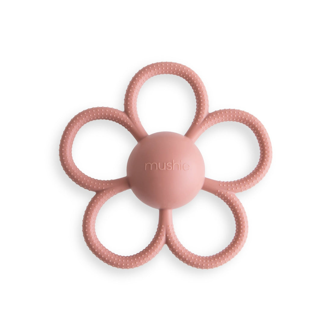 Daisy Rattle Teether - Tenth &amp; Pine - toys - Dusty Rose