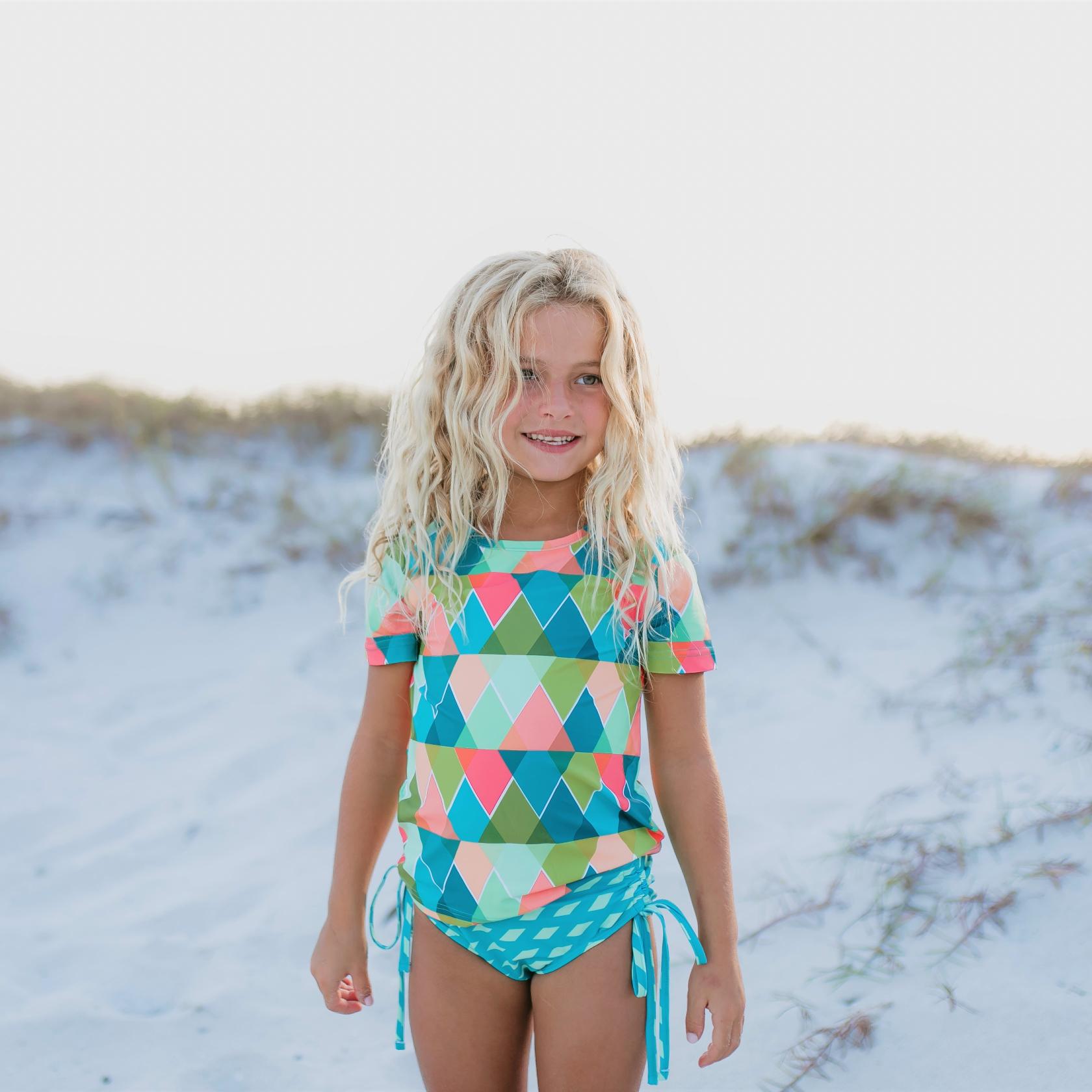 Diamond Rash Guard Swimsuit - Tenth &amp; Pine - Swimsuit - 3 - Oopsie Daisy