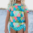 Diamond Rash Guard Swimsuit - Tenth & Pine - Swimsuit - 3 - Oopsie Daisy
