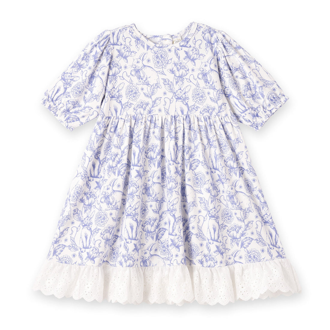 Easter Bunny Toile Bamboo Dress - Tenth &amp; Pine - Baby Girl Clothes - 12 - 18M - Dress