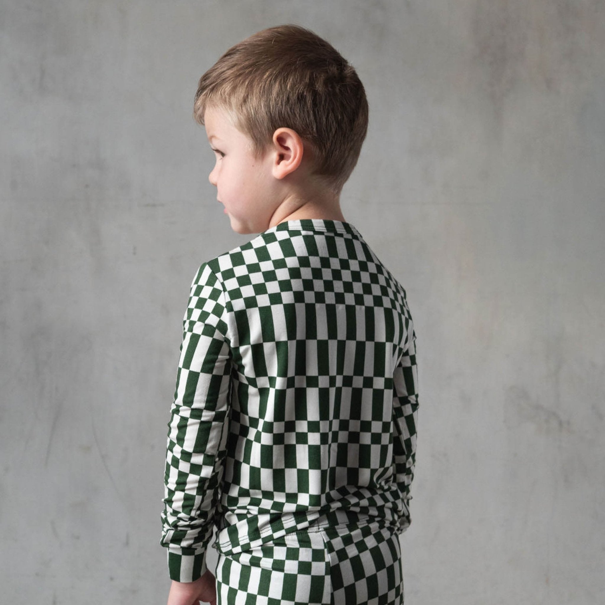 Everyday Check | Bamboo Two Piece Set (Green Check) - Tenth &amp; Pine - Apparel - 18 - 24M