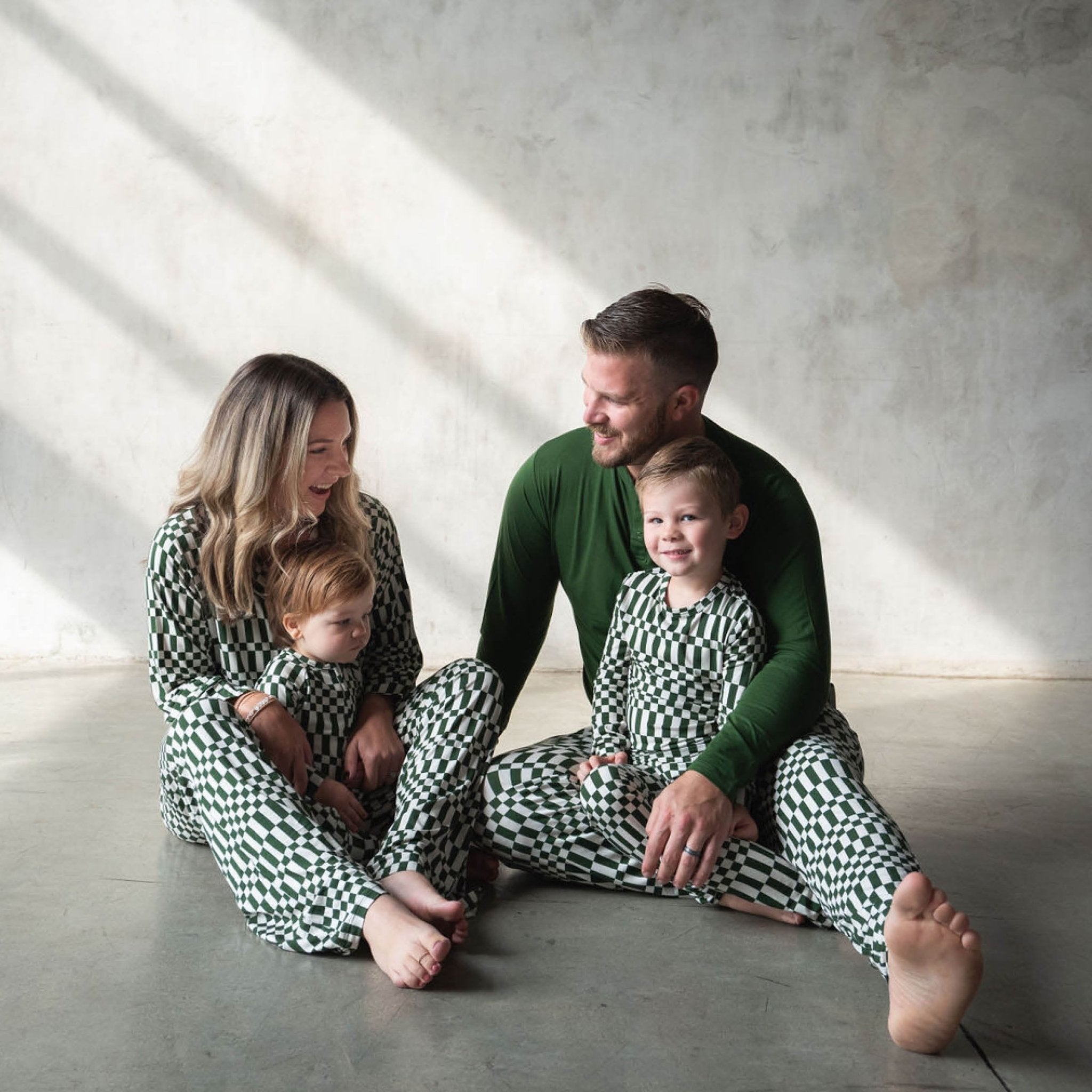 Everyday Check | Bamboo Two Piece Set (Green Check) - Tenth &amp; Pine - Apparel - 18 - 24M