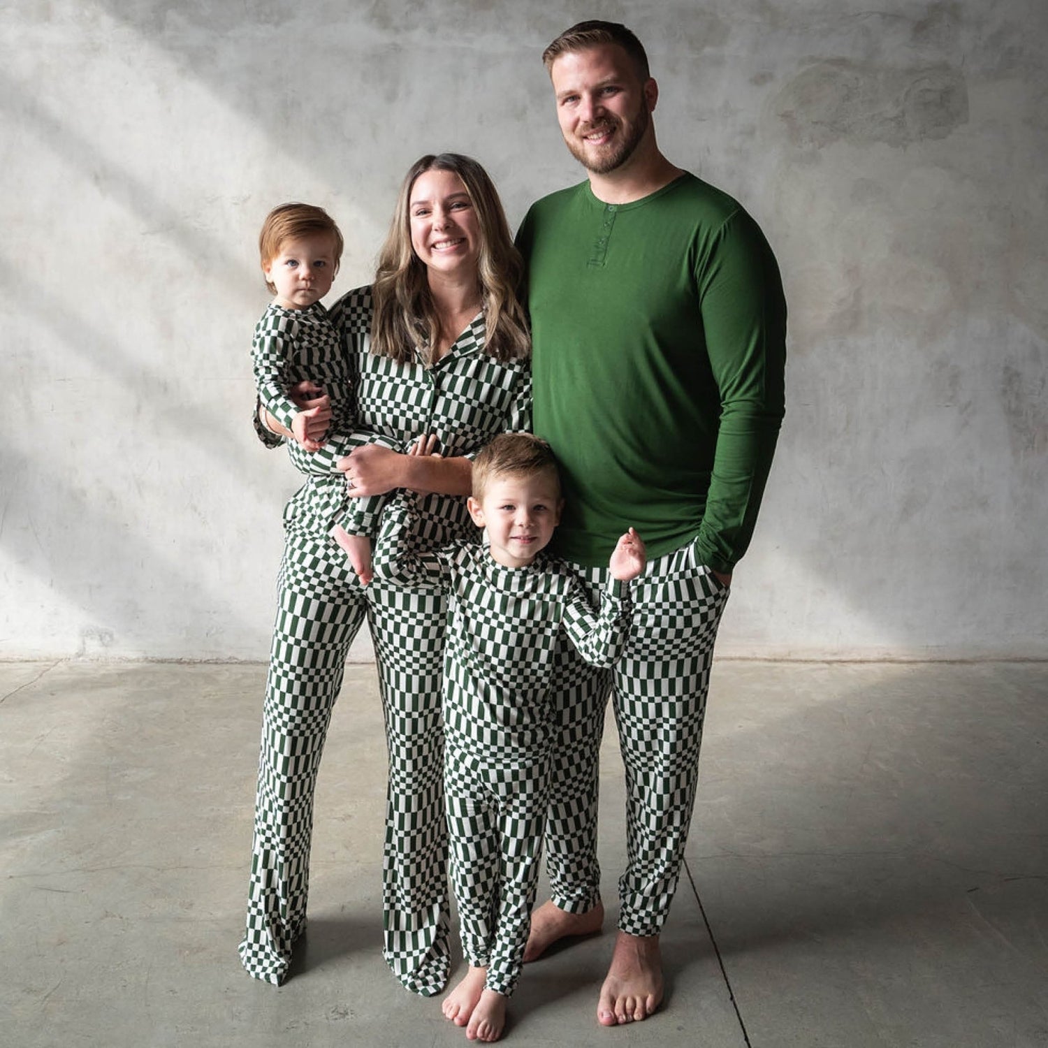 Everyday Check | Bamboo Two Piece Set (Green Check) - Tenth &amp; Pine - Apparel - 18 - 24M