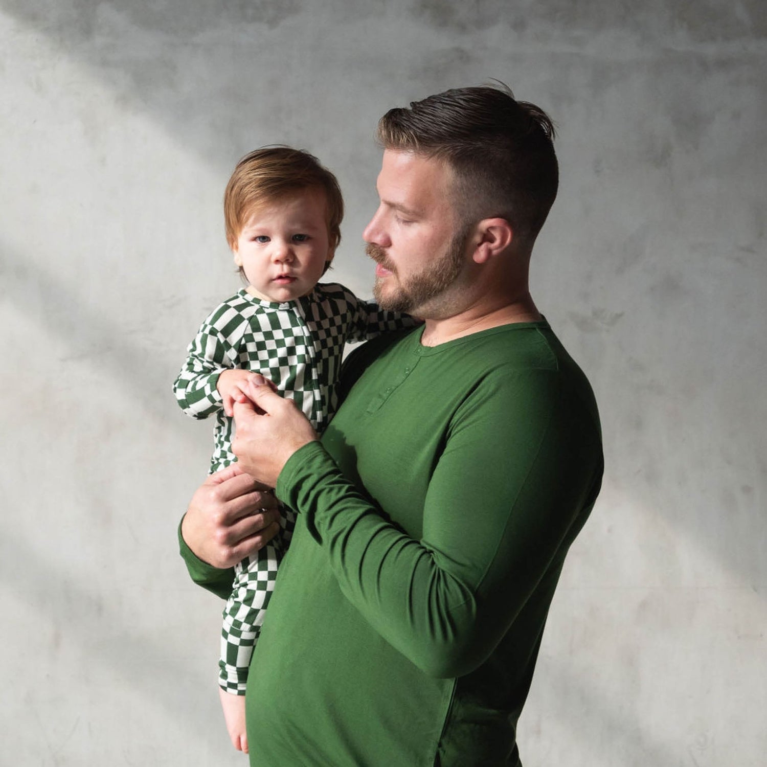 Everyday Check | Bamboo Zip Romper (Green Check) - Tenth &amp; Pine - Apparel - Newborn