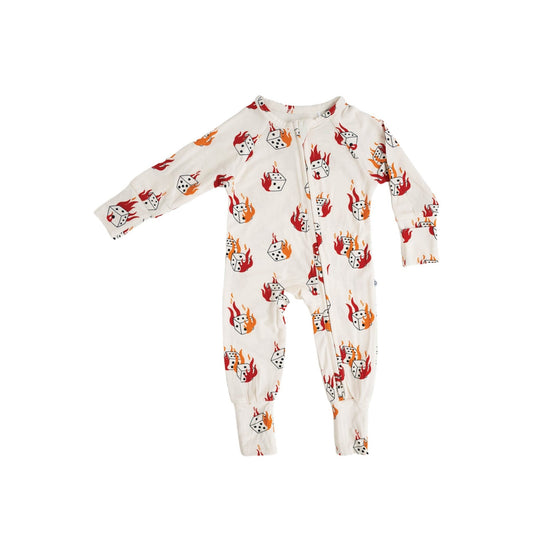 Flame Dice | Bamboo Zip Romper - Tenth & Pine - Apparel - Newborn