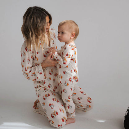 Flame Dice | Bamboo Zip Romper - Tenth & Pine - Apparel - Newborn