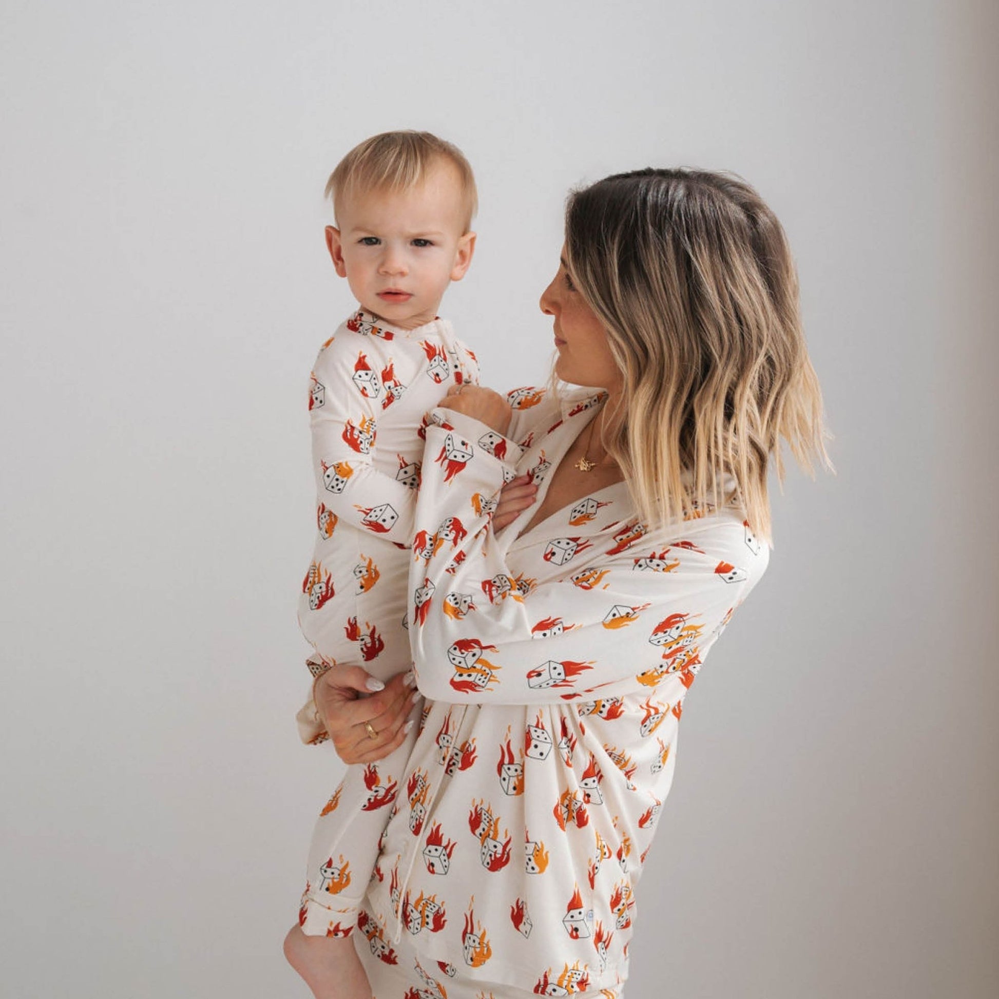 Flame Dice | Bamboo Zip Romper - Tenth & Pine - Apparel - Newborn