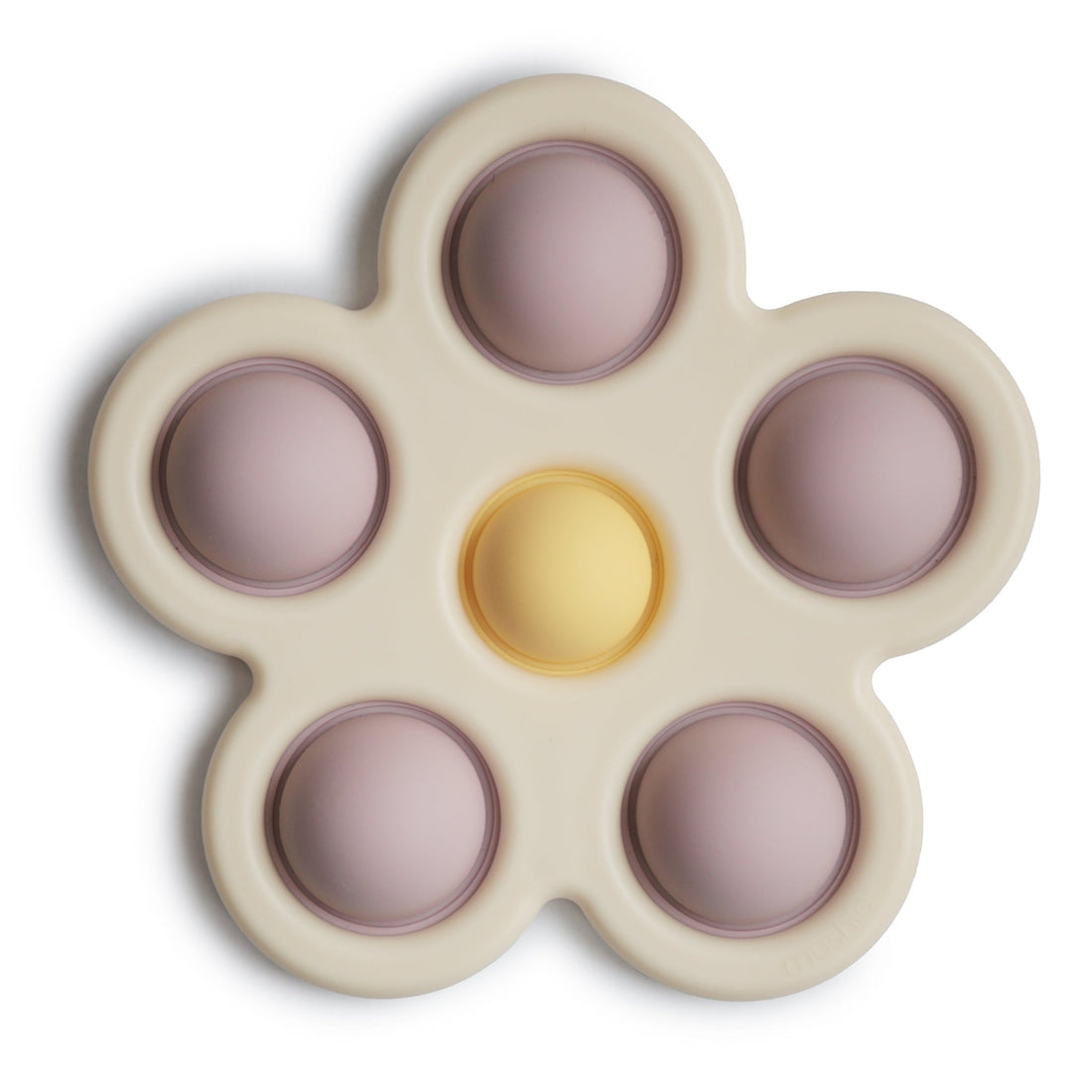 Flower Press Toy - Tenth &amp; Pine - Press Toy - Soft Lilac/Daffodil/Ivory