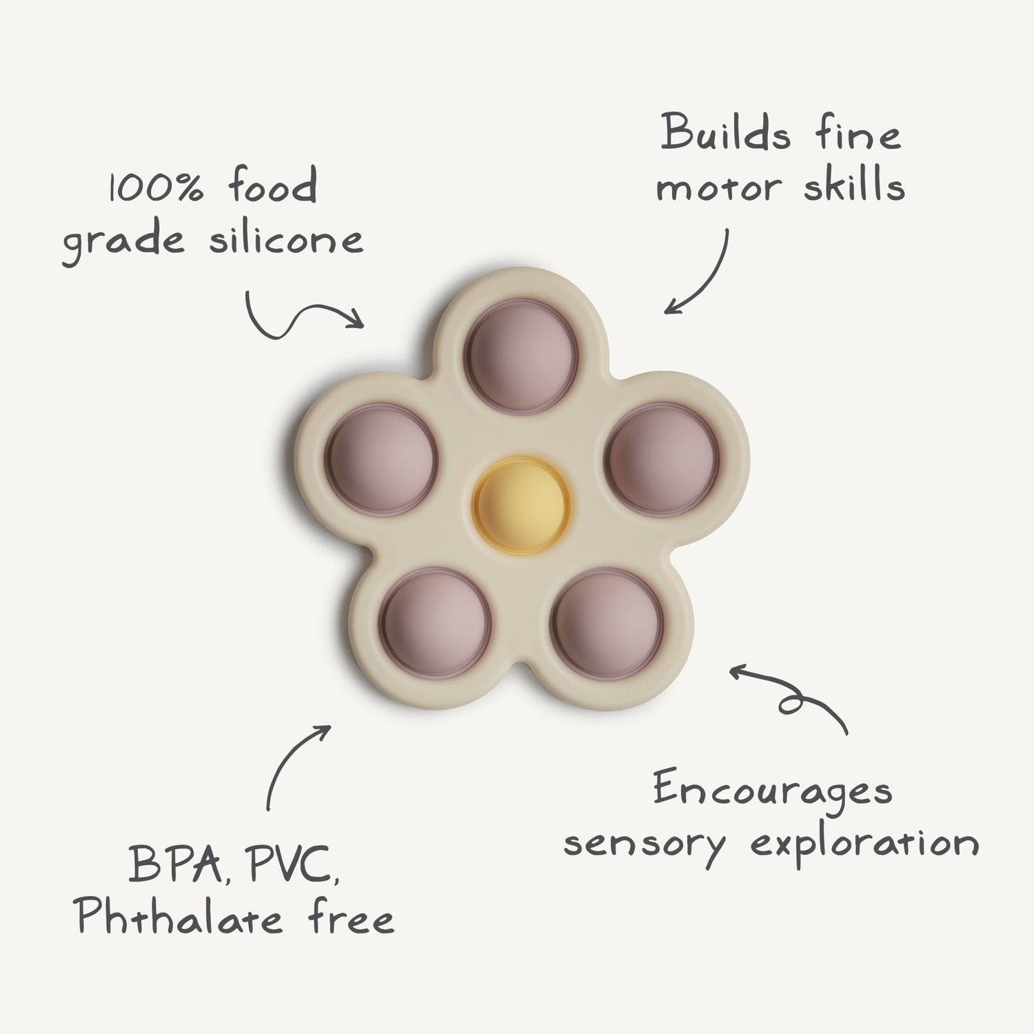 Flower Press Toy - Tenth &amp; Pine - Press Toy - Dried Thyme/Natural/Shifting Sand