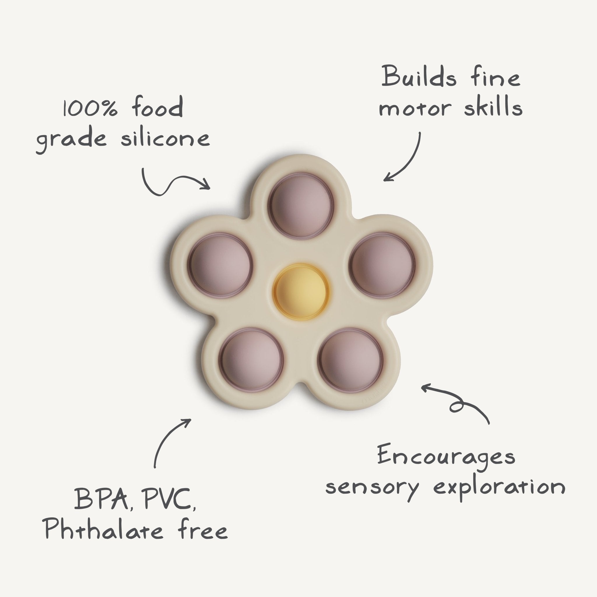 Flower Press Toy - Tenth &amp; Pine - Press Toy - Dried Thyme/Natural/Shifting Sand