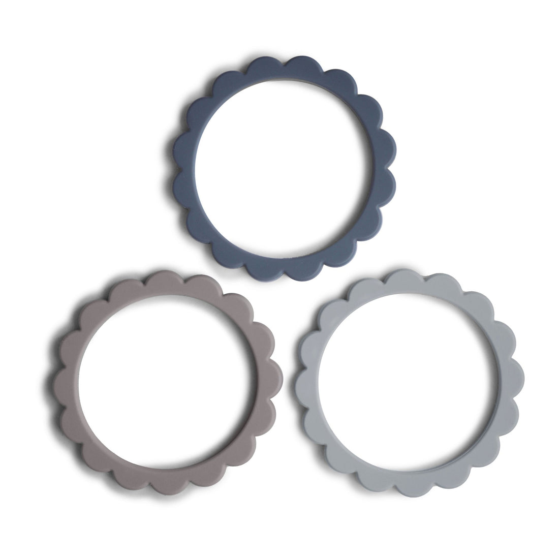 Flower Teether Bracelet - Tenth &amp; Pine - teether - Steel/Dove Gray/Stone